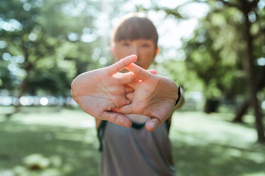 mindfulness practice in a park