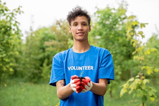 young professionals working in a community garden