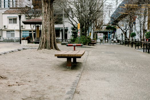 quiet park space for relaxation