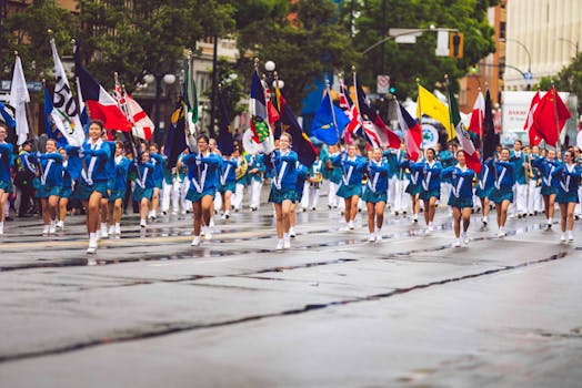 Colorful cultural festival in the city