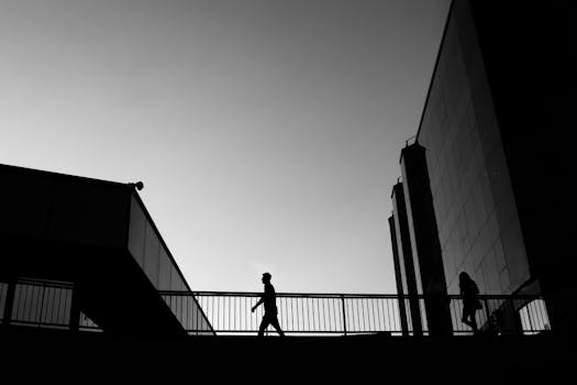 city skyline with people enjoying outdoor spaces