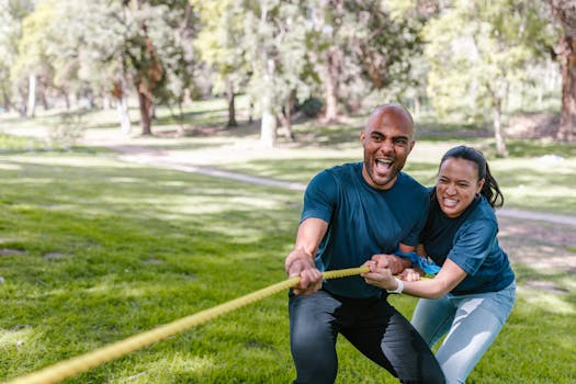 a vibrant community event in a park