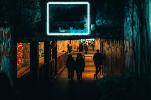 vibrant city street filled with people