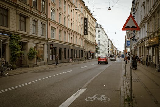 people biking in Copenhagen