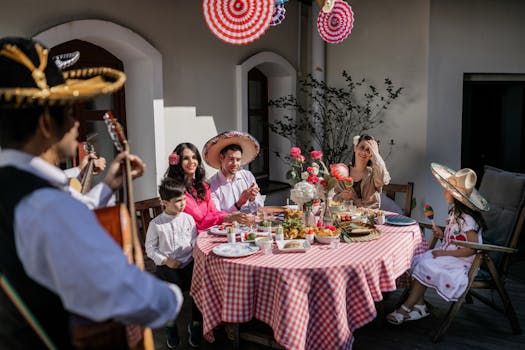 people enjoying a food festival