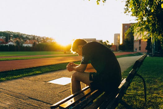 peaceful meditation in a park