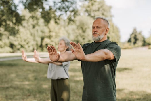 yoga in the park