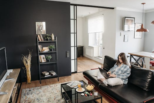 working from home with plants