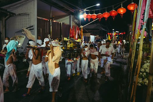 community gathering at a local festival