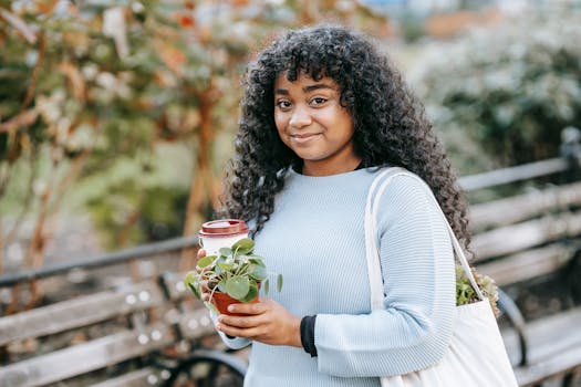 serene image of urban gardening