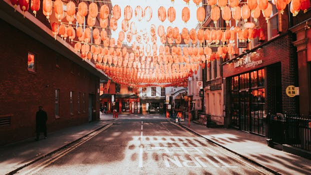 vibrant street festival in a well-planned urban area