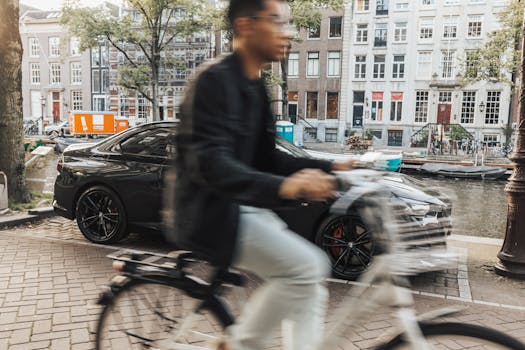 Bike lanes in Amsterdam