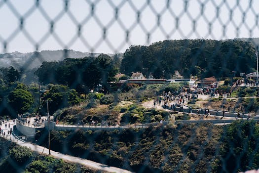 community gathering in urban park