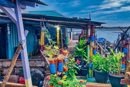 community garden thriving in an urban neighborhood