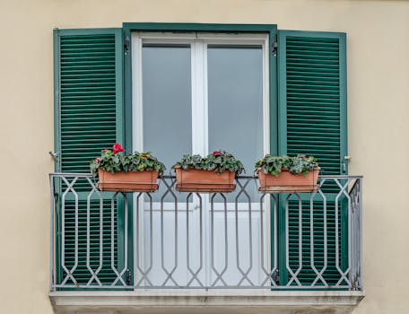 Urban gardening on a balcony