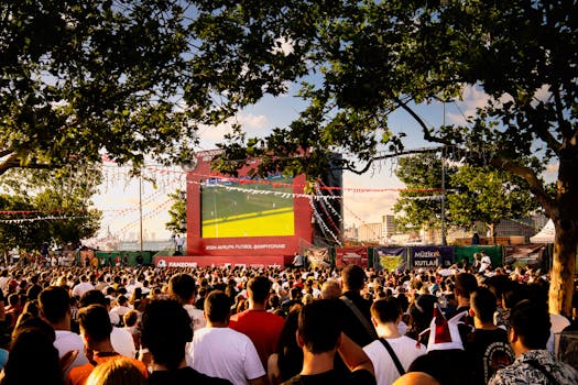 urban sports event in a city park