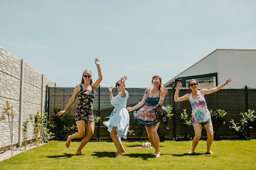 people enjoying a community garden